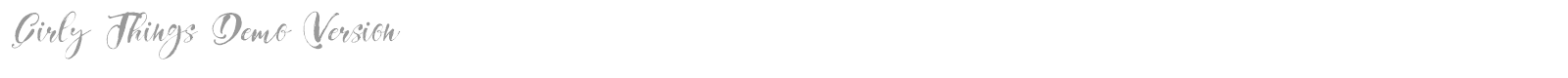 Girly Things font preview